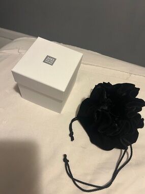 Saks Fifth Avenue Black Velvet Ruffled Accessory Pouch